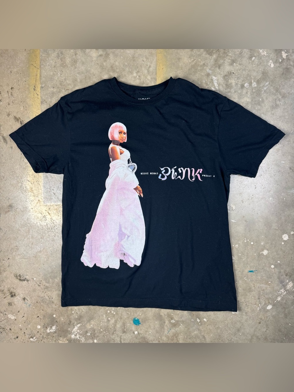 Nicki Minaj T-Shirt Size Large Pink Friday 2 2023 Rap Tee Hip Hop Concert Merch